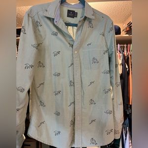 Excellent used condition dinosaur button up